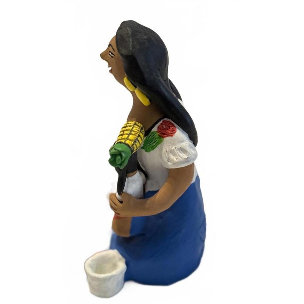 Mexican Folk Art Figurine of Woman with Child Josefina Aguilar - Picture 4 of 5